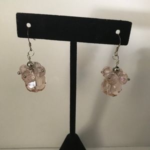 Glass Crystal Beads Sterling Silver Earrings